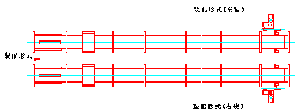 MS16--MS25型埋刮板輸送機(jī) 裝配形式(右裝)